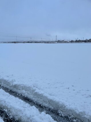 思いがけない大雪の中・・⛄